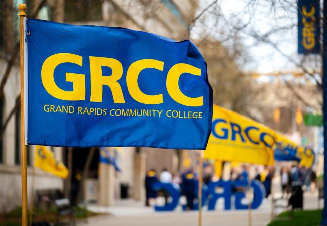 GRCC flags at graduation