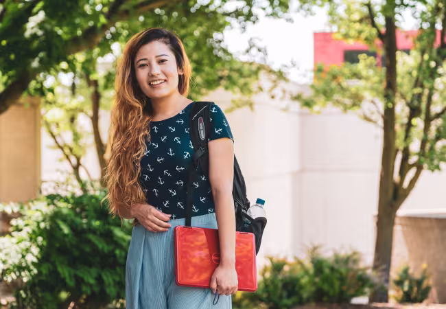 Student outside