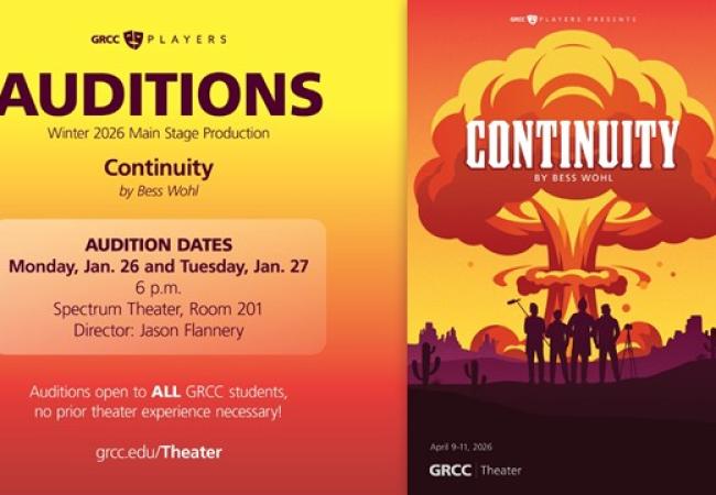 GRCC Players Auditions: CONTINUITY