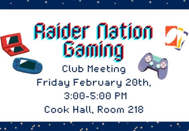 Raider Nation Gaming Weekly Meeting