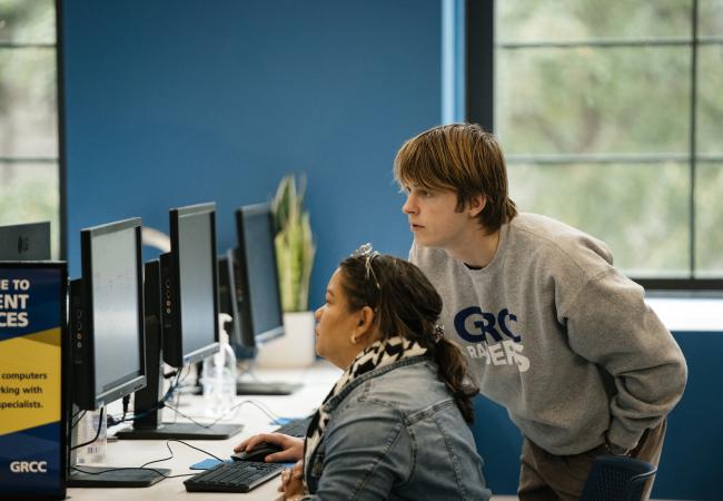 Student filling out application