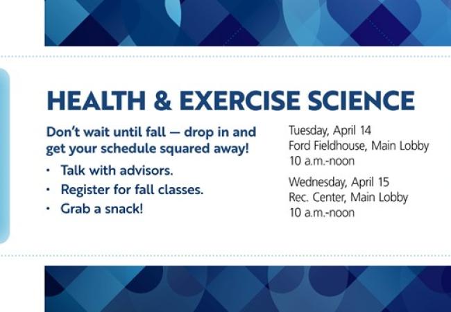 Health and Exercise Science Pop Up Advising