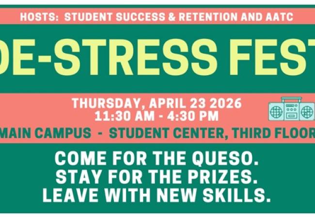 DE-STRESS FEST for CURRENTLY ENROLLED Students