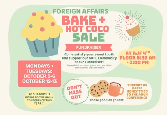 Foreign Affairs Club Fundraising Event *HOT CHOCOLATE + BAKED GOODS