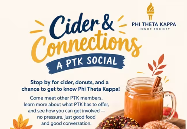 Get to know PTK with Cider and Donuts