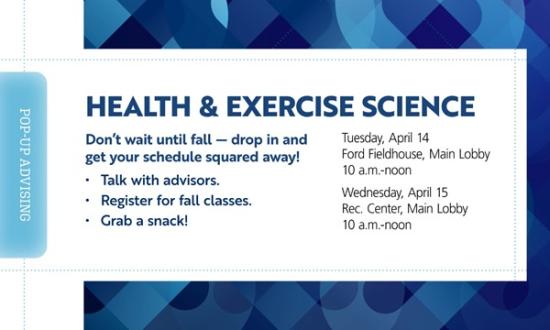 Health and Exercise Science Pop Up Advising
