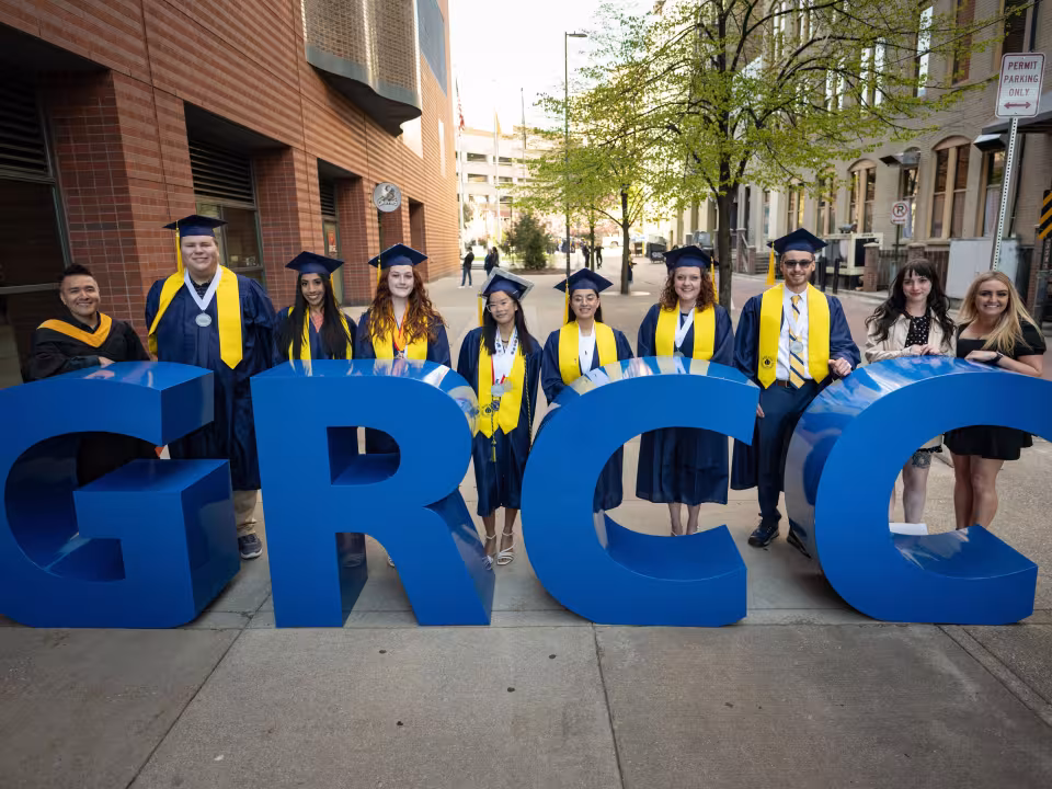 Blue GRCC Letters
