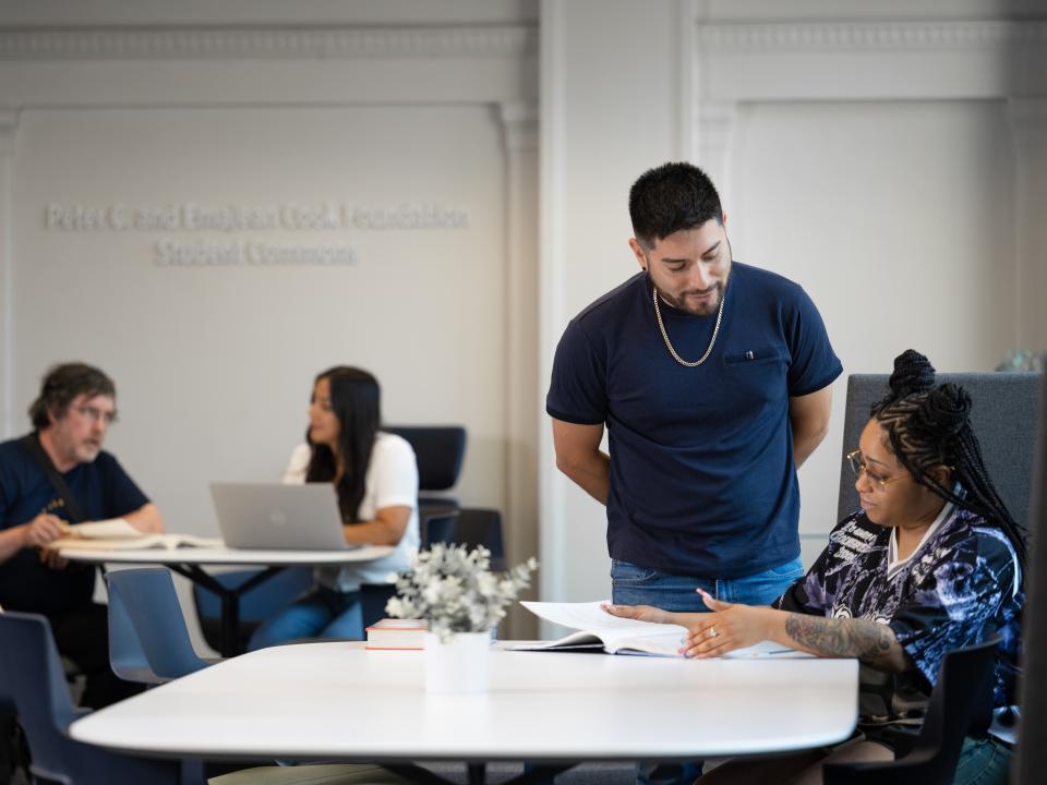 Students working in RJF