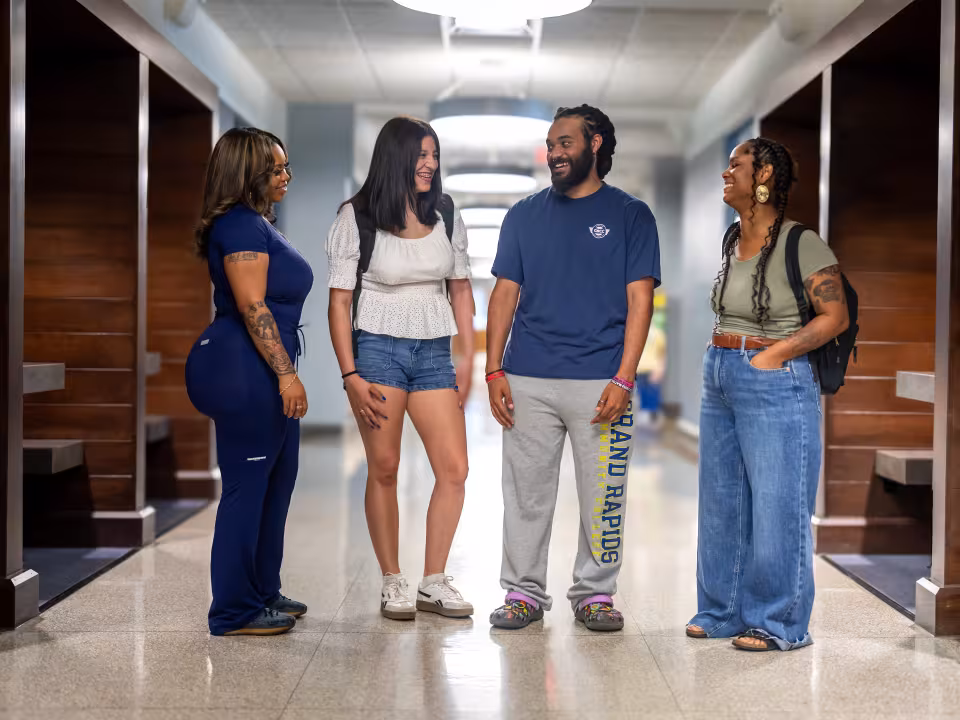 GRCC students in RJF Hall