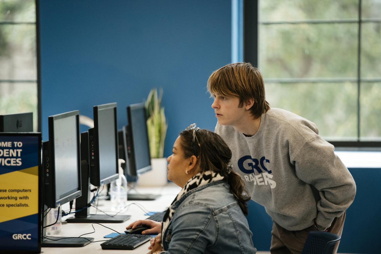 Student filling out application