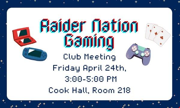Raider Nation Gaming Club Meeting 