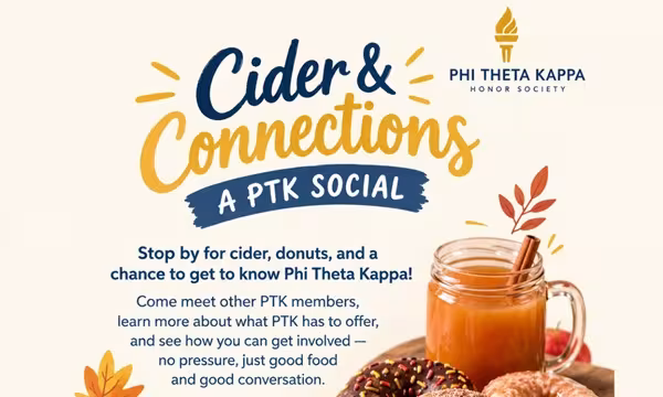 Get to know PTK with Cider and Donuts