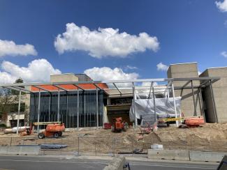 Construction to date of the west side of the LRC