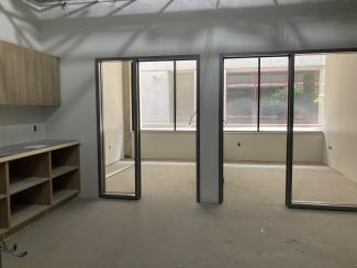 Aluminum door frames installed in offices