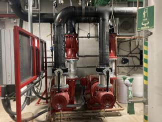 New cooling tower pumps in the ATC.