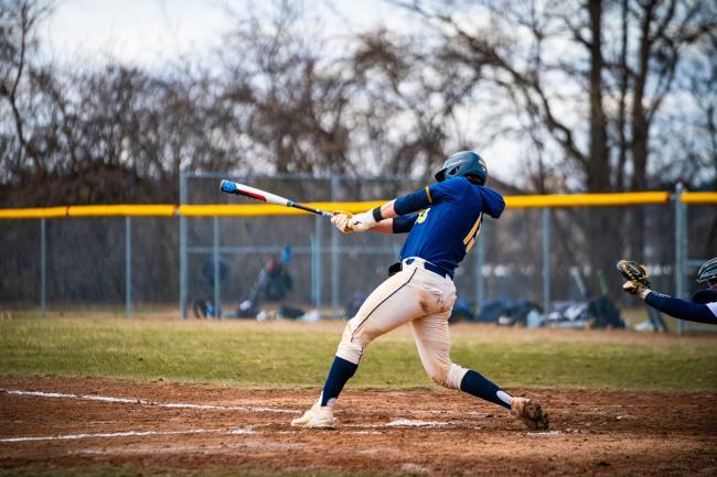 GRCC player taking a big swing.