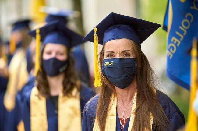 Amy Maggini in her cap and gown.