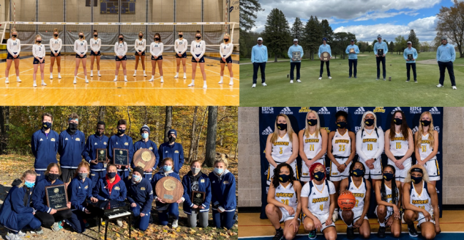 Photo illustration of GRCC teams that participated in national tournaments.