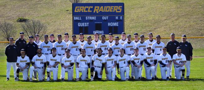 The Grand Rapids Community College baseball team photo