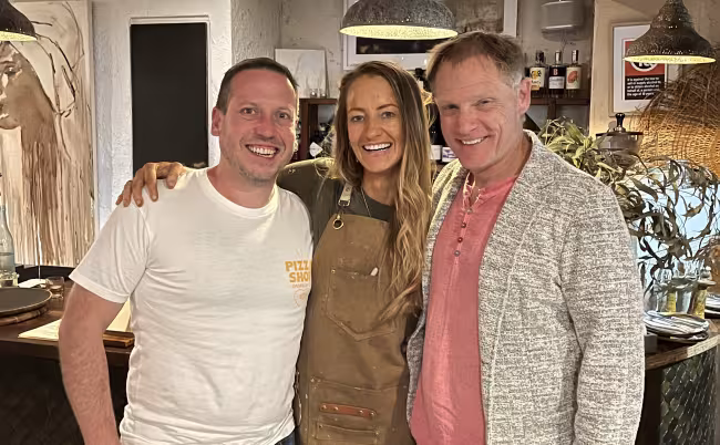chefs Daniel Wilson and Mindy Woods with GRCC professor Bob Schultz