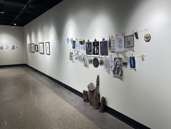 Photo of everal pieces of artwork in the exhibit.