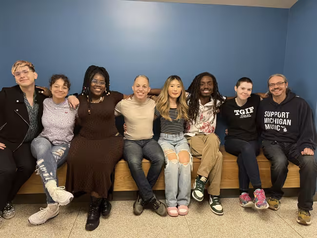 Eight Grand Rapids Community College students are pictured who participated in Culture Corps during the summer of 2024.