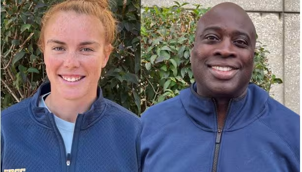 Portraits of Lizzy Hornack and Demiekco Smith. 