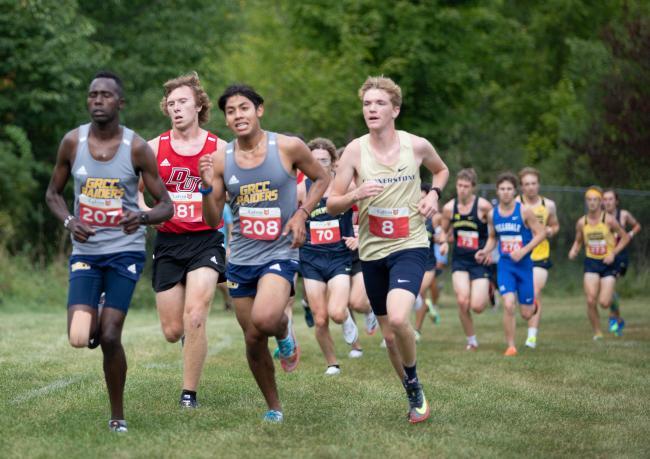 GRCC cross country runners in action.