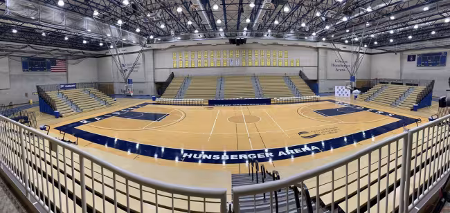 A wide-angle view of the Hunsberger Arena.