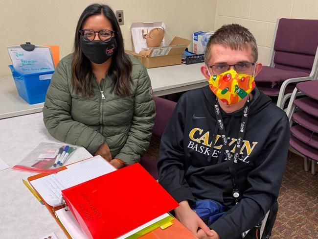 OTA students wearing masks