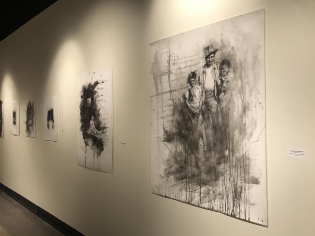 A selection of the artwork in the Paul Collins Art Gallery.