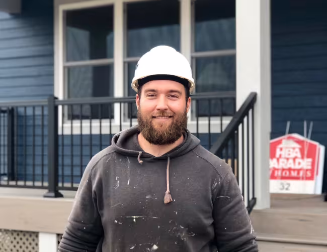 Ian Pope at his worksite.
