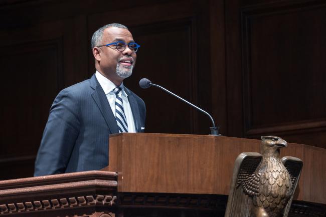 Dr. Eddie Glaude Jr. delivering his remarks.