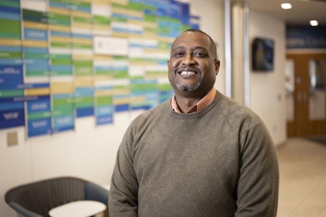 Jeff Byrd in the Leslie E. Tassell MTEC lobby.