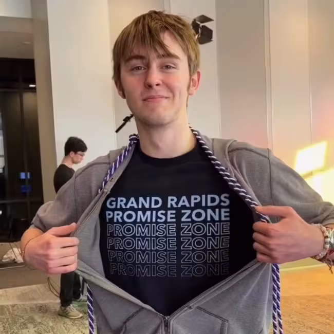 GRCC Promise Zone student Jack McKellar.