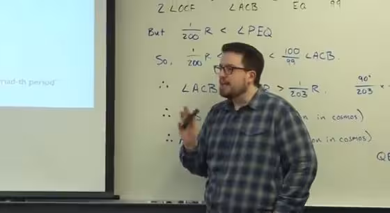 Student Jeff Powers giving his presentation.