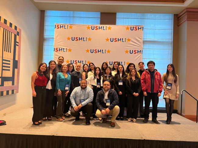 Members of GRCC's Latino Student Union pose for a group photo at the USHLI conference.