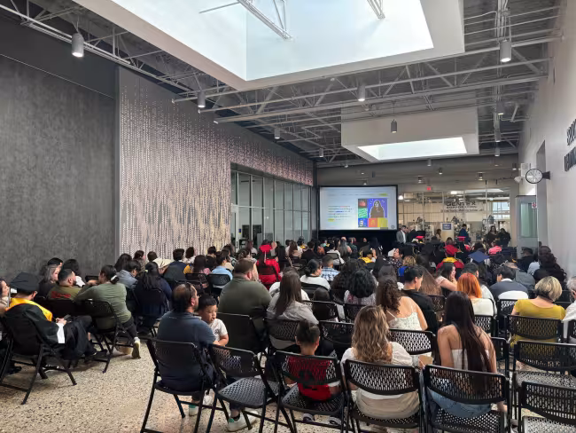 Community members gather for an event at GRCC's Lakeshore Campus in Holland, Michigan.