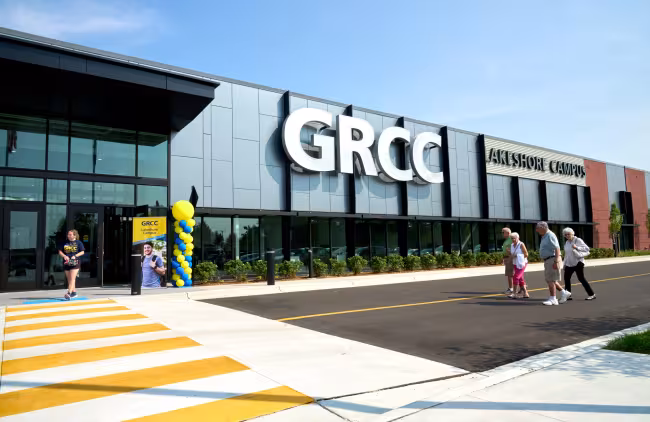GRCC Lakeshore Campus exterior. 