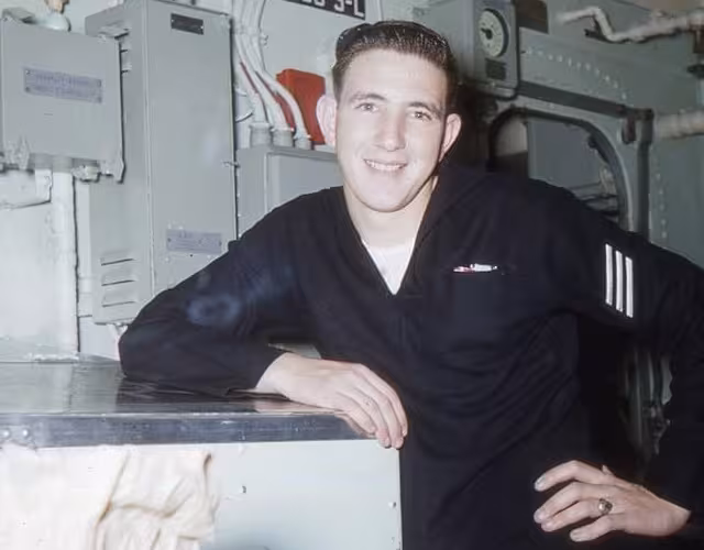 Robert DelRaso during his early days in the Navy. 