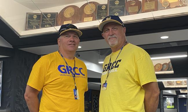 Steve Roersma and Chuck White posing at GRCC. 