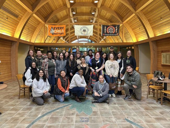 Students in the Study Away program pose for a group photo.
