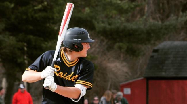 Batter Jared Bujdos at the plate.