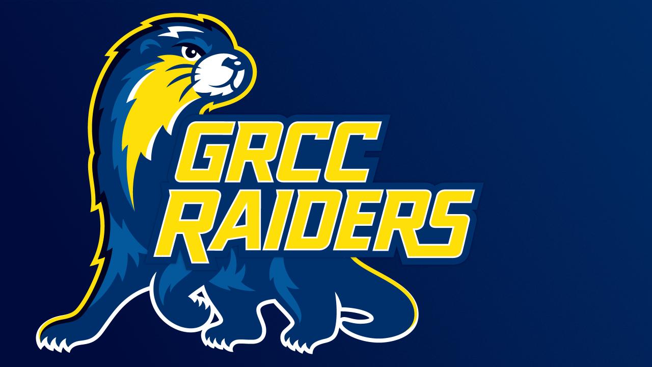 The GRCC Raiders logo, featuring the River Raider.