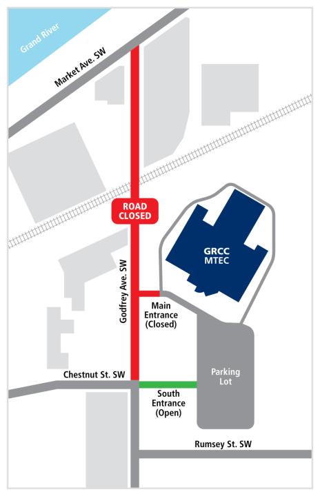 Map showing Godfrey closure.