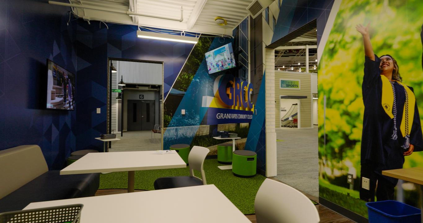 Interior of the GRCC storefront inside Junior Achievement's Biztown.