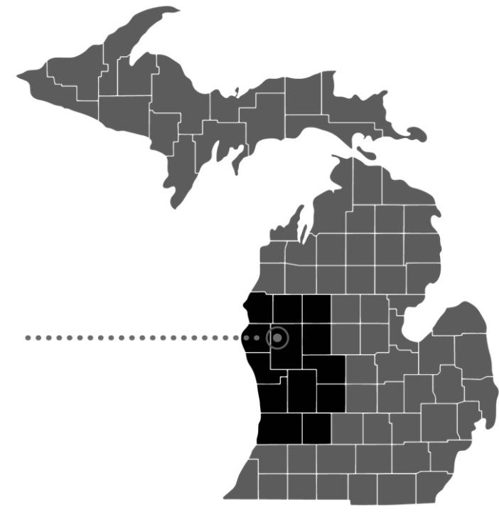 TRIO EOC Counties Map