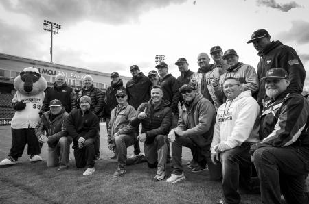 Baseball current and past players at LMCU ballpark