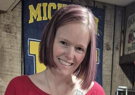 Quality science student Jessica Butler smiles for a candid photo.