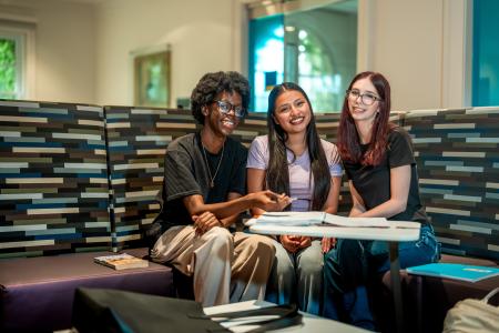 Students studying together.